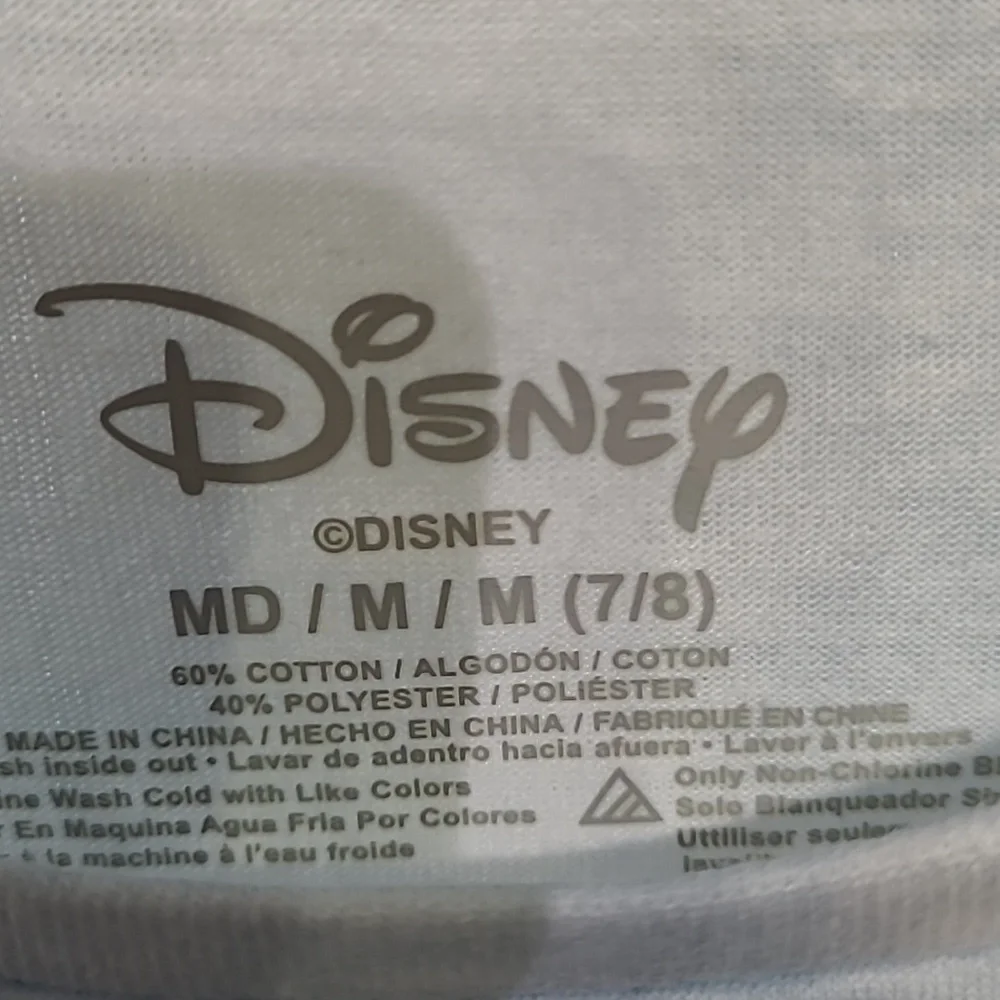 DISNEY GIRLS ARISTOCATS MARIE BLUE AND WHITE GRAPHIC TEE SHIRT SIZE M7/8 NEW - Picture 2 of 4